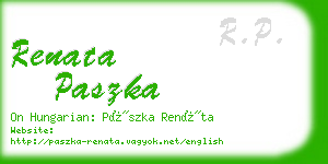 renata paszka business card